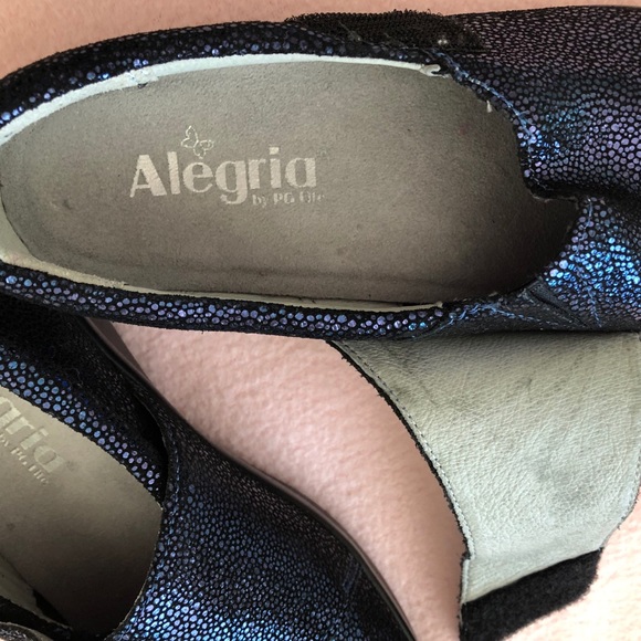 alegria peacock blu/purple leather slip on NWOT - Picture 4 of 11